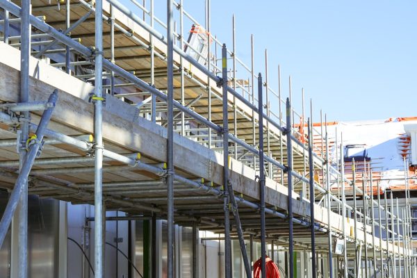 Building construction site.